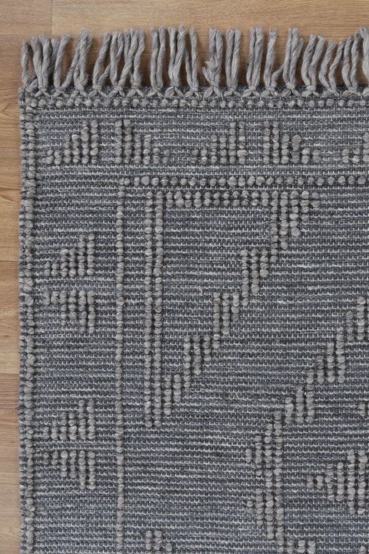 Diego Ornamental Grey Multi Wool Rug