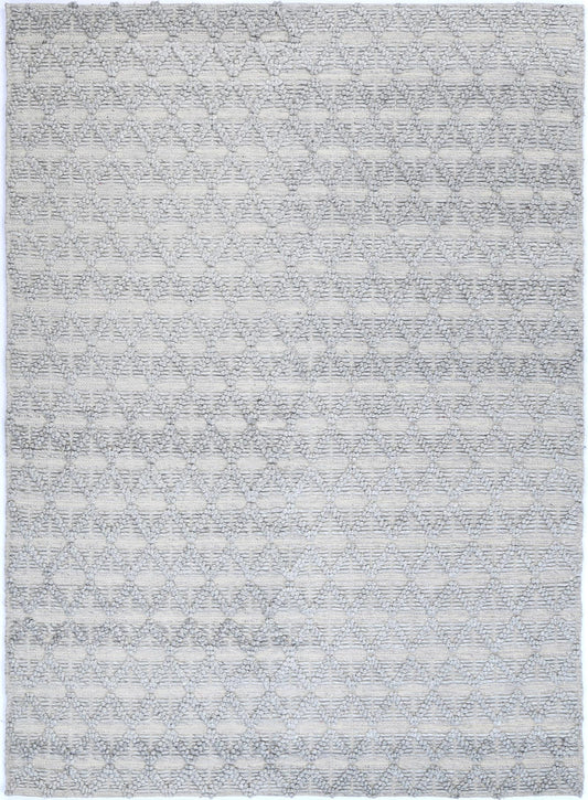 Himalaya Mosaic Tribal Grey Wool Rug