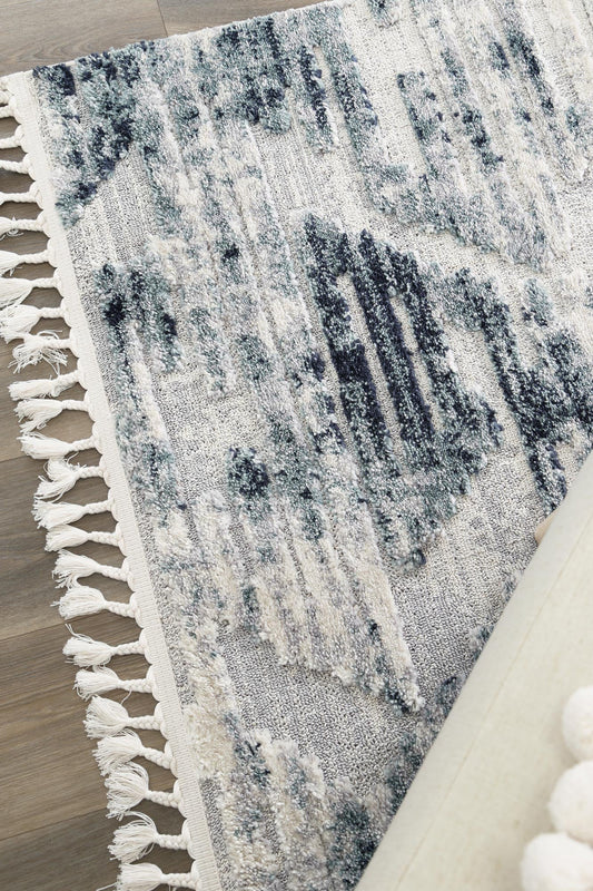 Bilbao Yara Geometric Blue & Grey Rug