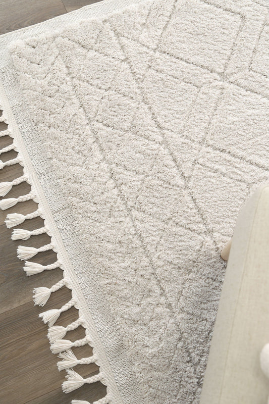 Bilbao Anisa Lattice Cream Rug