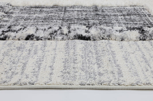 Kaza Tribal Modern Cream Anthracite Rug