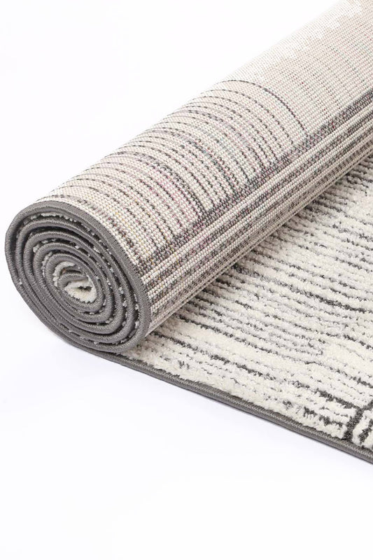 Legend Minerva Geometric Grey Rug