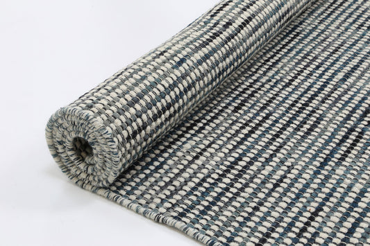 Nordic Teal Reversible Wool Rug