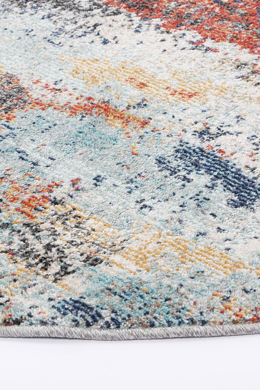 Salsa Aveza Abstract Multi Round Rug