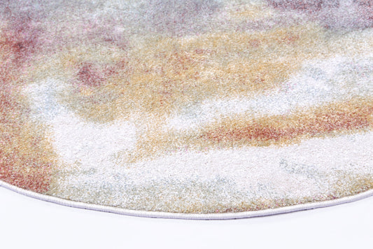 Santa Fe Zia Water Art Multi Round Rug