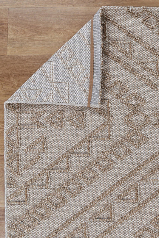 Vanuatu Kilifa Beige Tribal Flatweave Rug