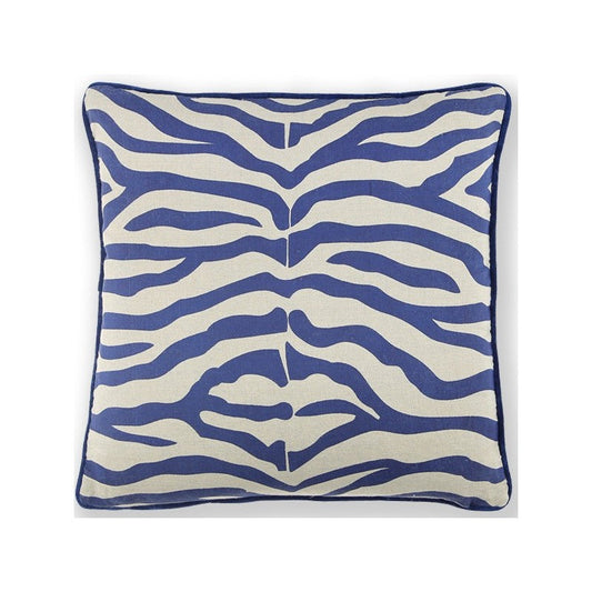 Zebra Cushion Navy 60x60cm