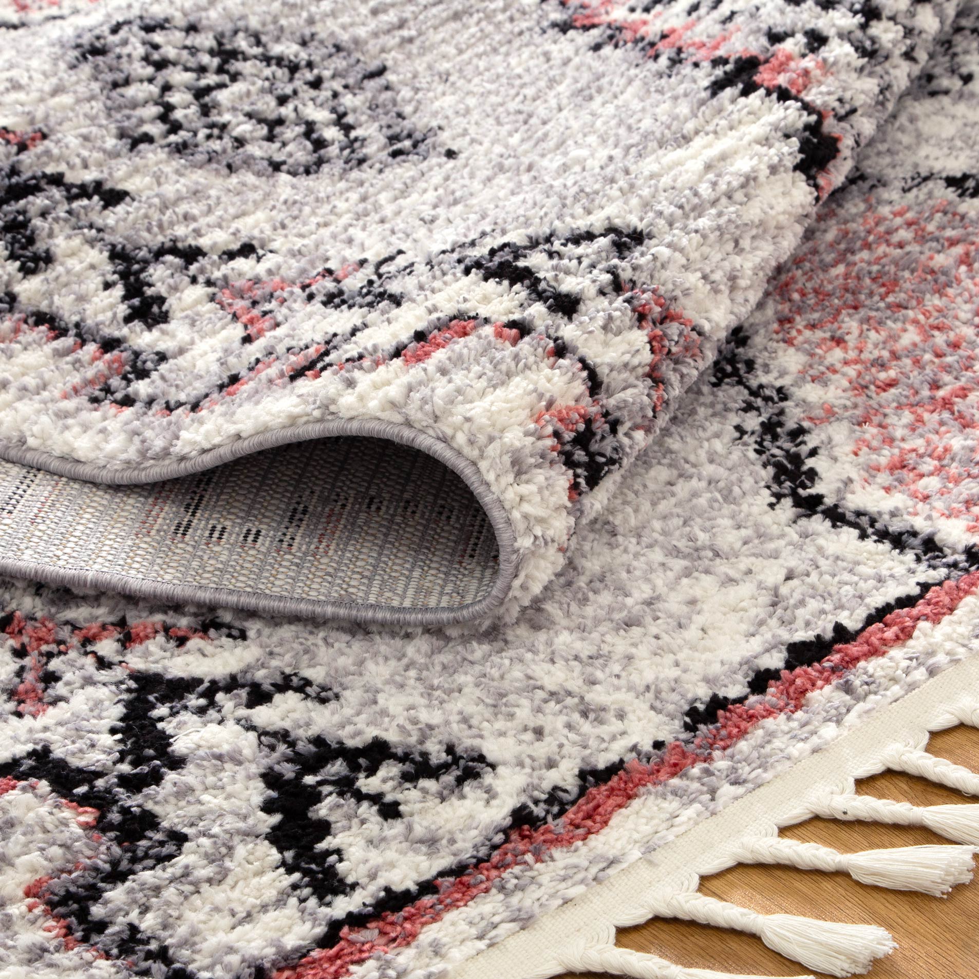 Mansour Tocapus Blush Geometric Rug– Rug Deal